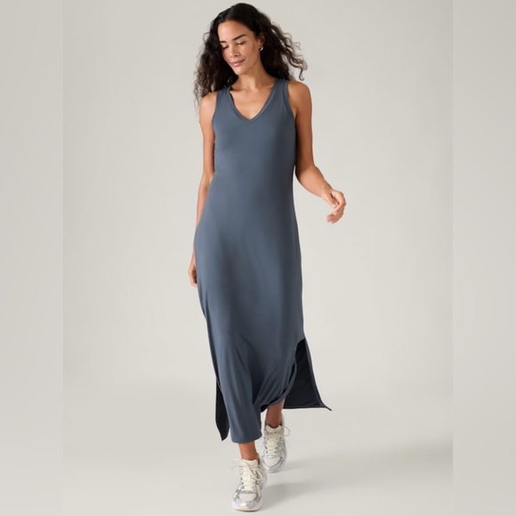 Athleta Santorini Maxi Dress // Granite Blue - Picture 1 of 7
